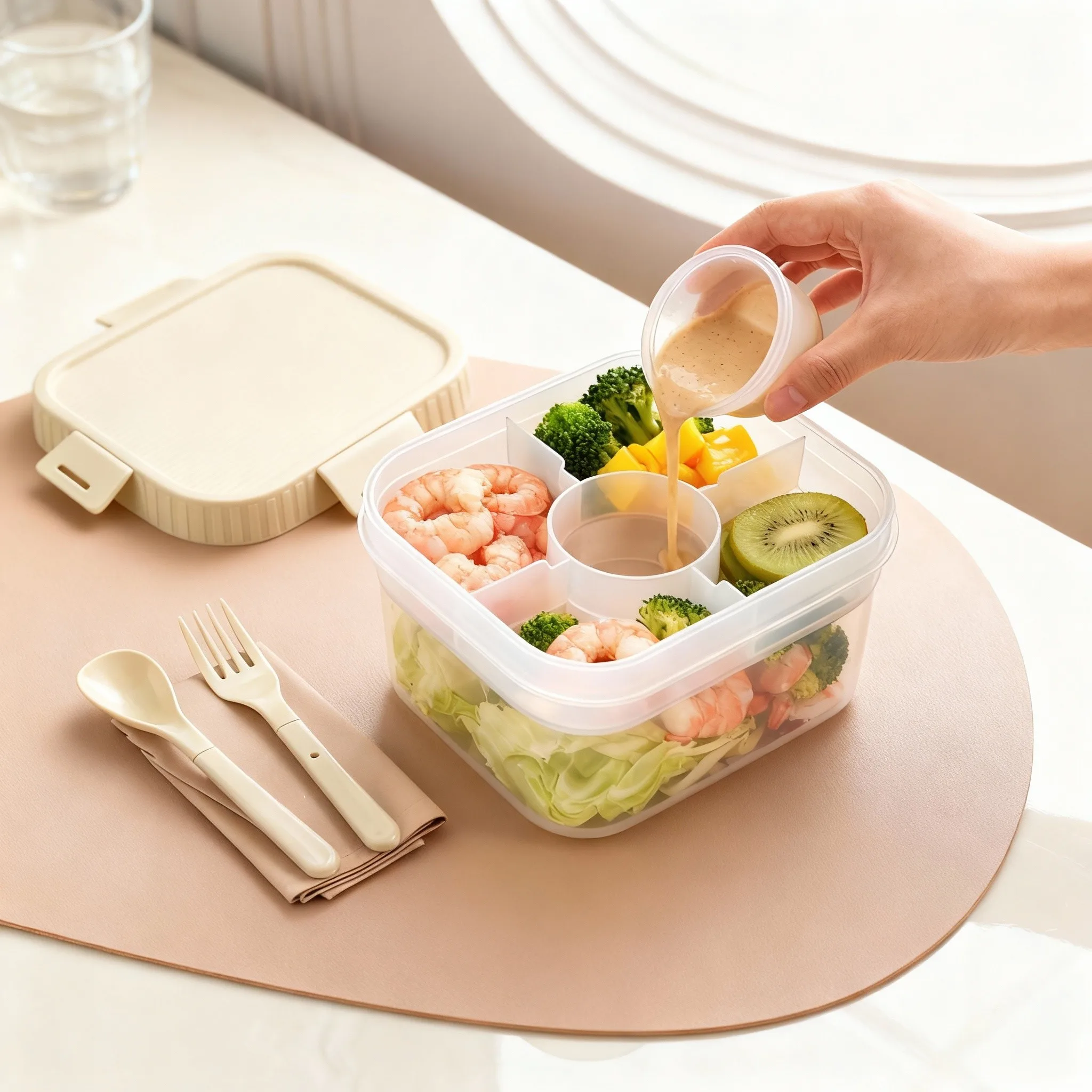 Portable Plastic Double-layer  - огляд і ціна Food Storage Safety