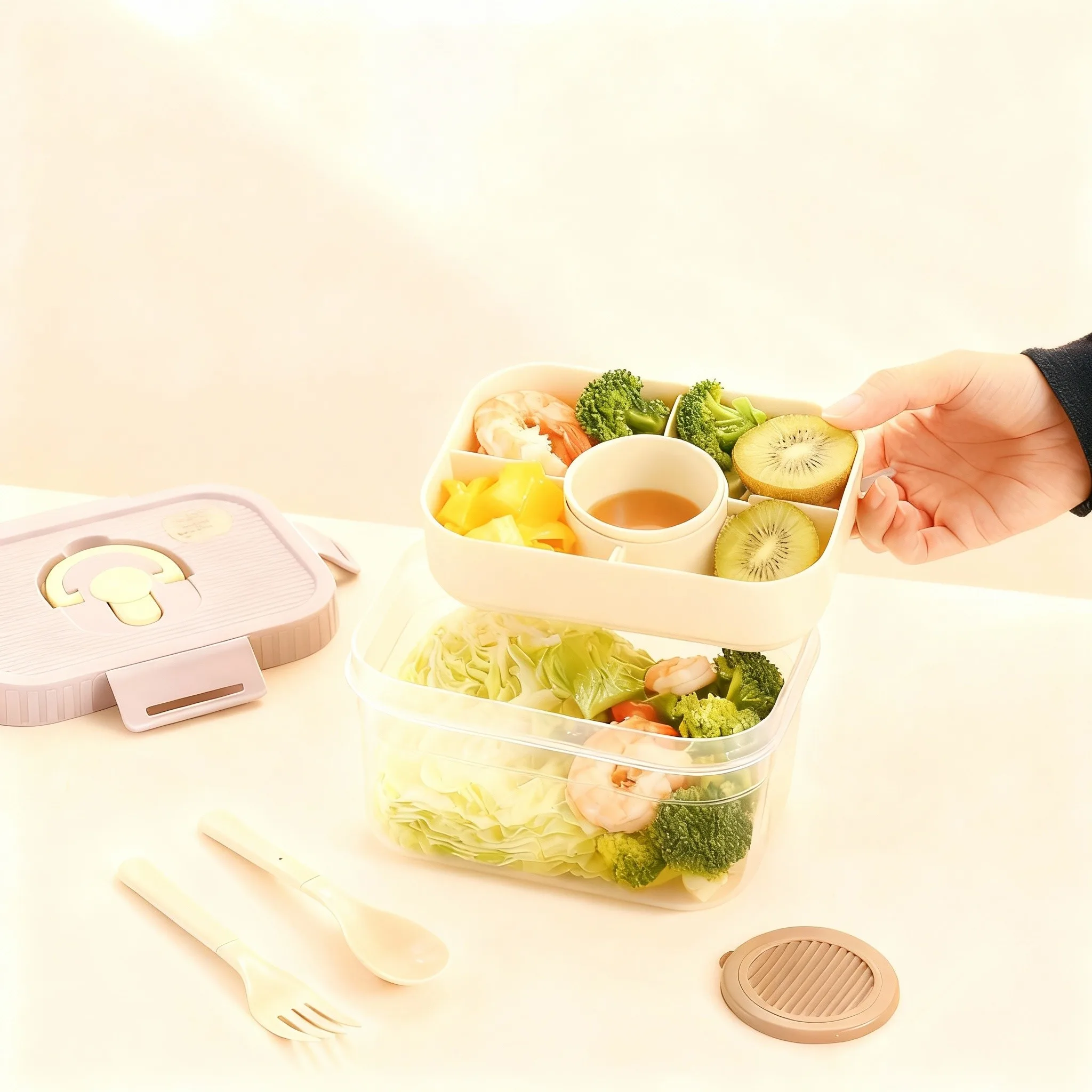 Portable Plastic Double-layer  - огляд і ціна Food Storage Safety
