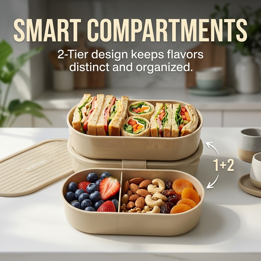 2Pcs/Set Reusable Plastic Lunc - огляд і ціна Food Storage Safety