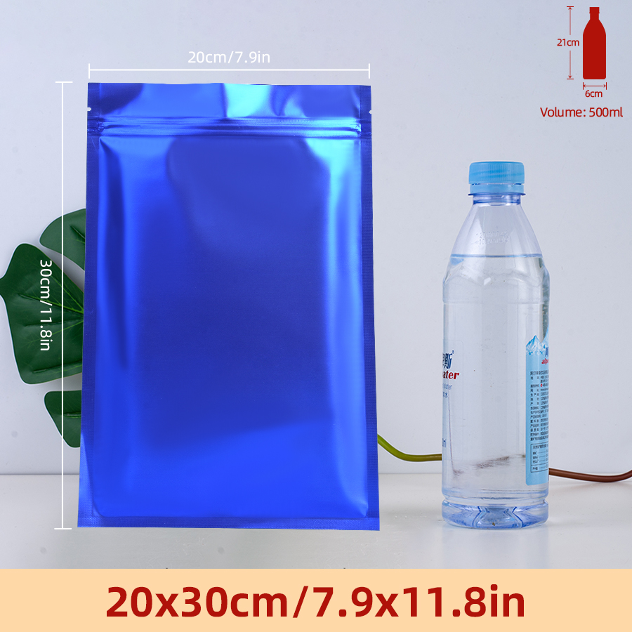 100pcs Matte Blue Foil Zipper  - огляд і ціна Food Storage Zipper Bags