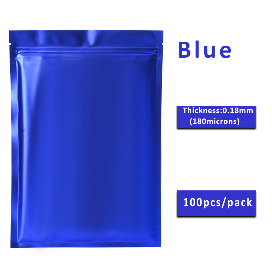 100pcs Matte Blue Foil Zipper  - огляд і ціна Food Storage Zipper Bags