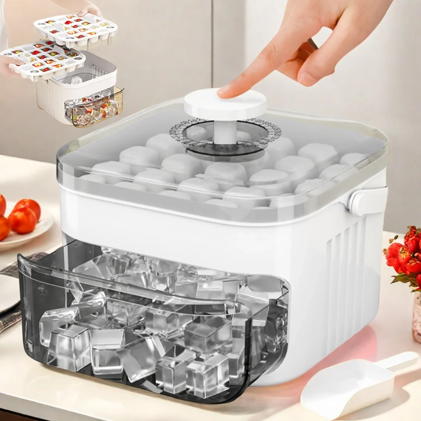 Cube Ice Maker with Easy Press - огляд і ціна Food Storage System