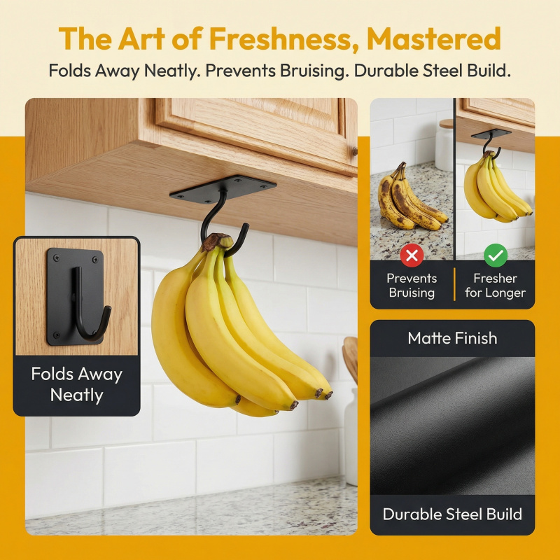 Black Metal Self-Adhesive Bana - огляд і ціна Food Storage Cabinet For Kitchen