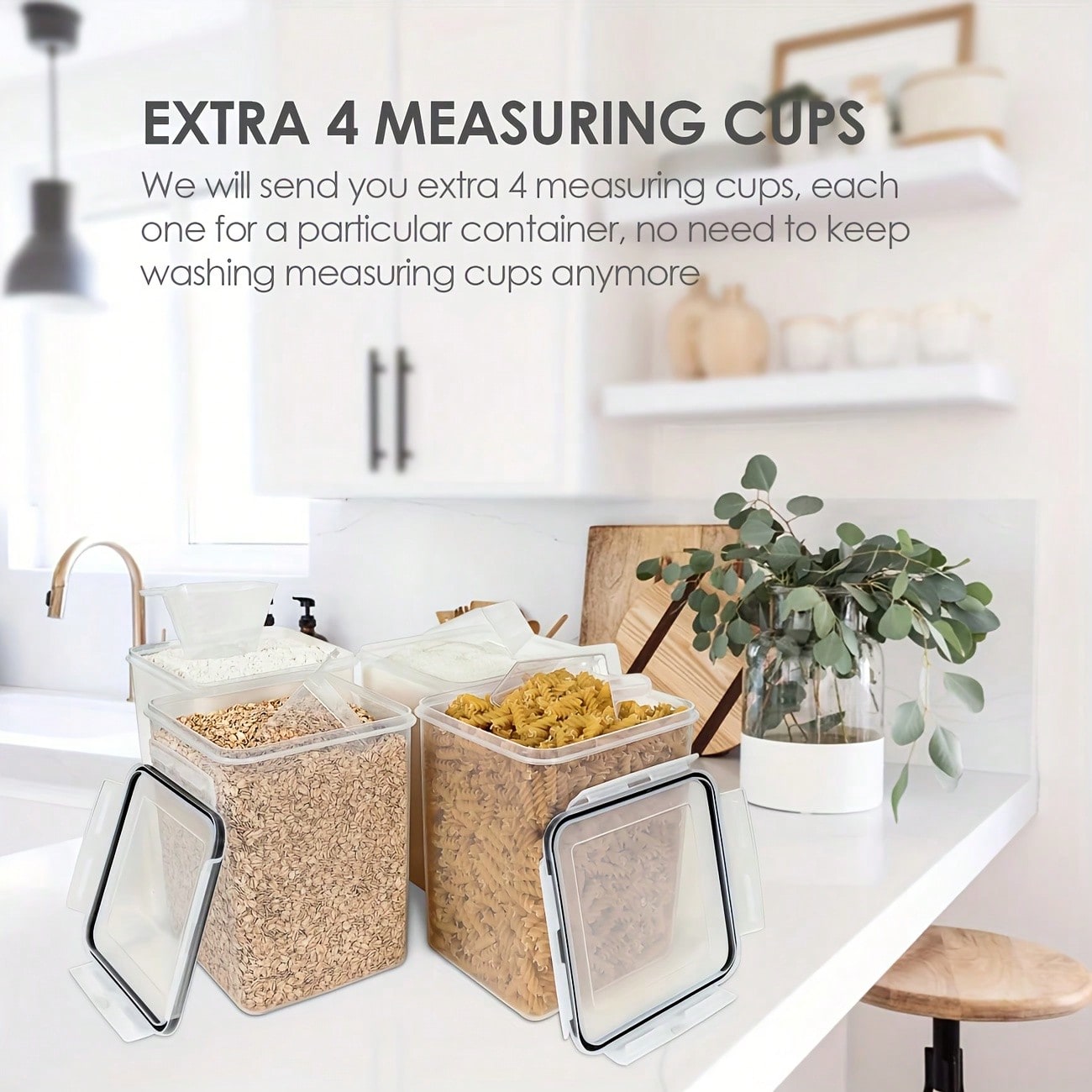 4PCS Large Food Storage Contai - огляд і ціна Food Storage Glass Container Set